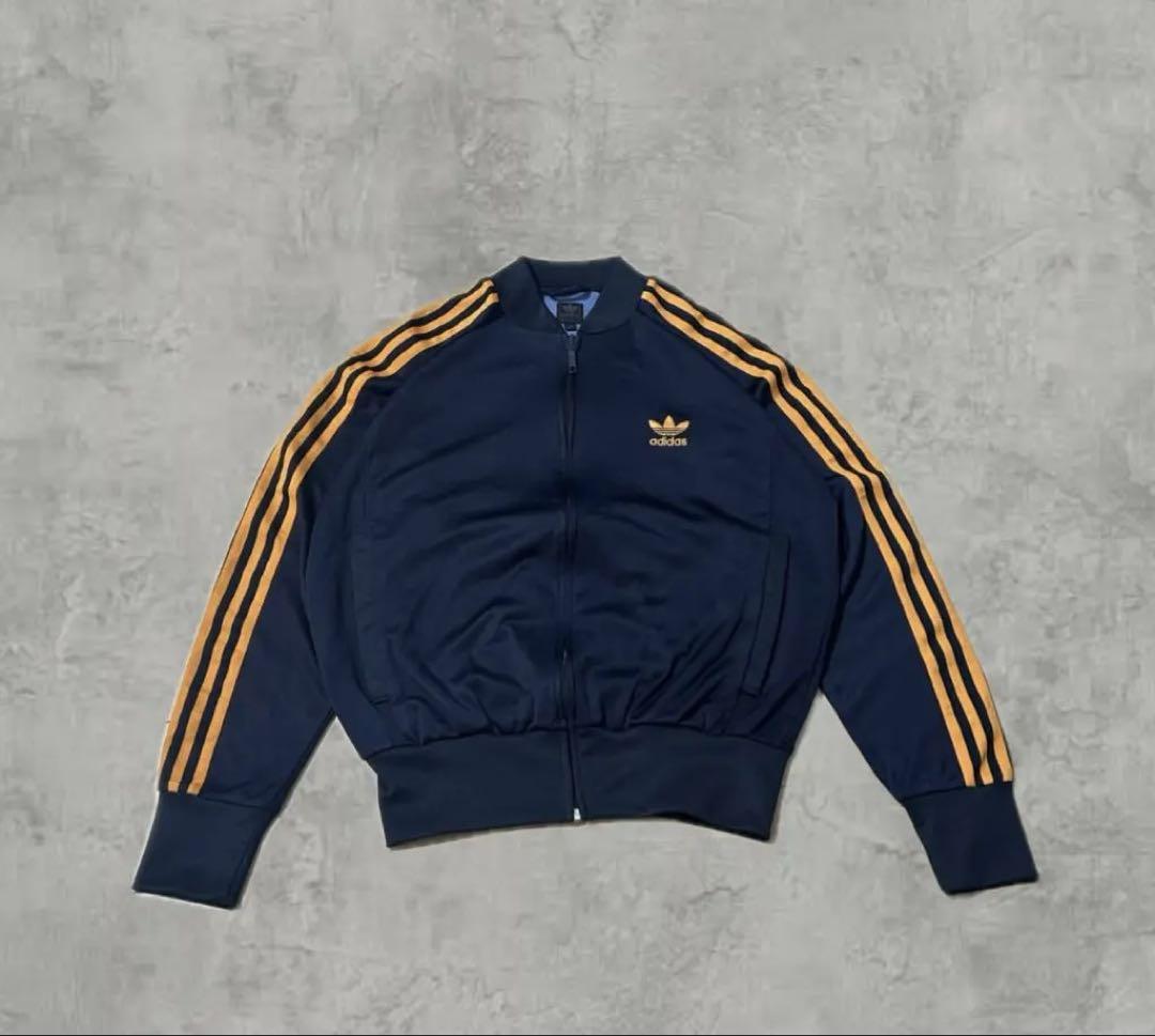 adidas アディダス ジャージ ジャケット 黒タグ オレンジ