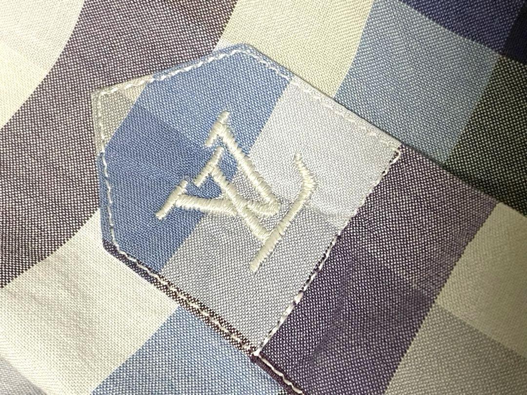 【美品】LOUIS VUITTON チェック柄長袖シャツ