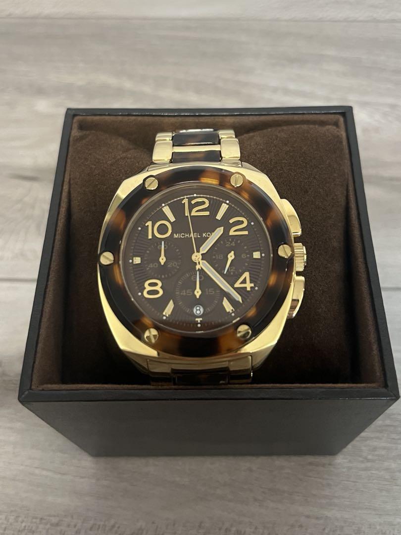 マイケルコース　腕時計　クロノグラフ　べっ甲 マイケルコース Michael Kors クロノグラフ べっ甲/MK5593