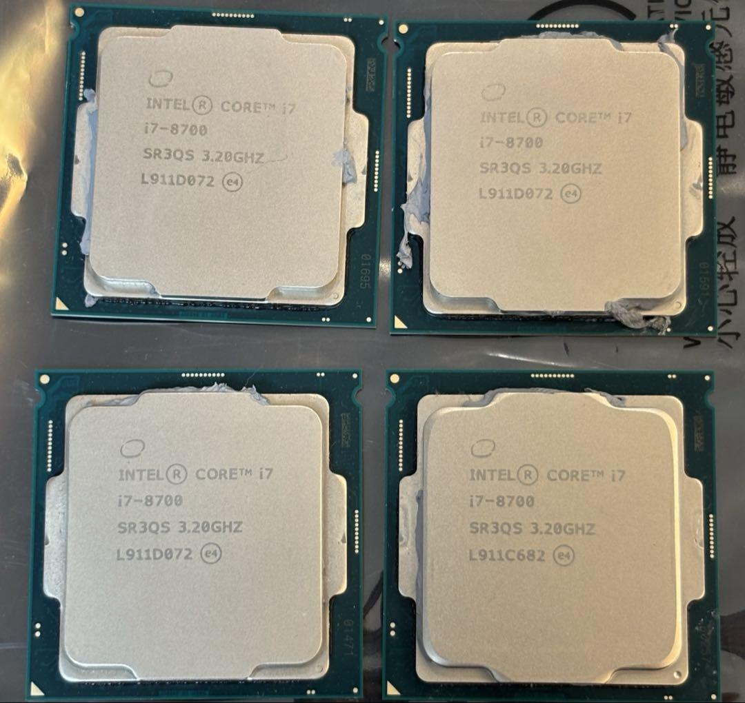 Intel Core i7-8700 CPU 4個セット