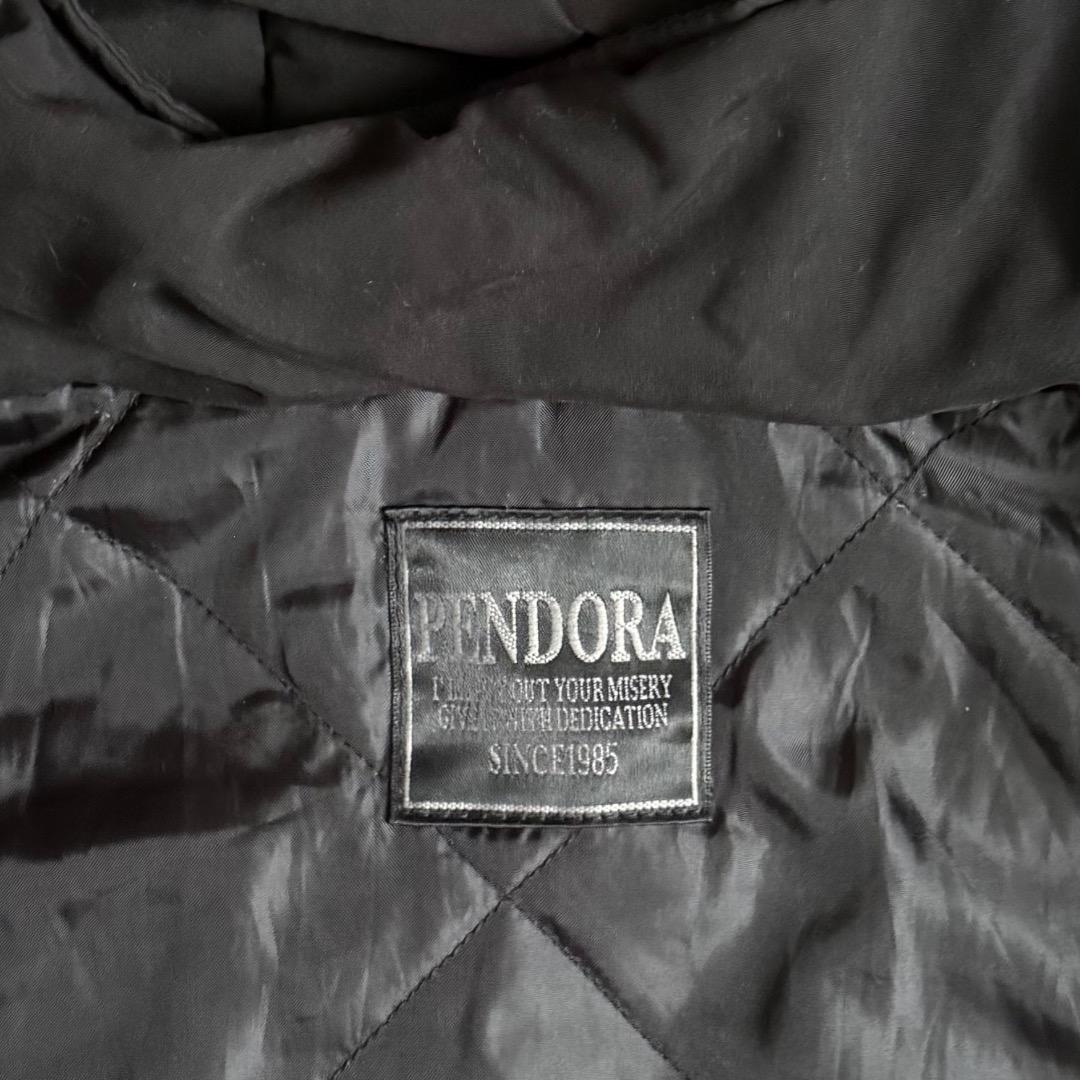 ダークコア平成00s PENDORA y2kモッズコート黒グランジ