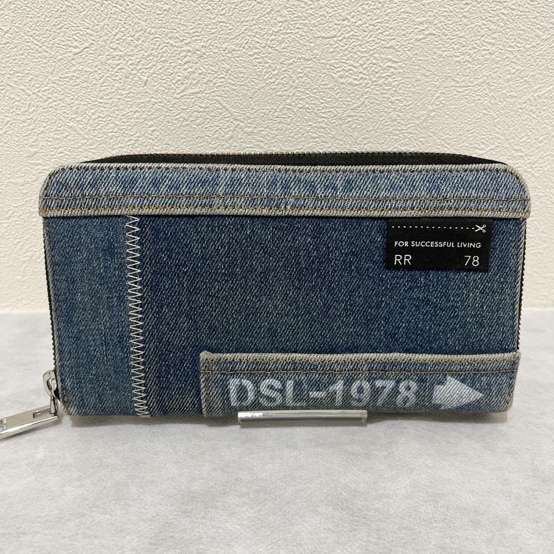 【美品✨】 DIESEL　ディーゼル　ラウンドファスナー　パッチワーク　デニム