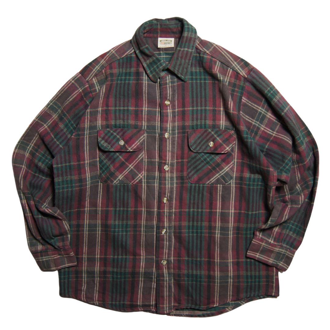 90’s FIVE BROTHER Heavy Flannel Shirt