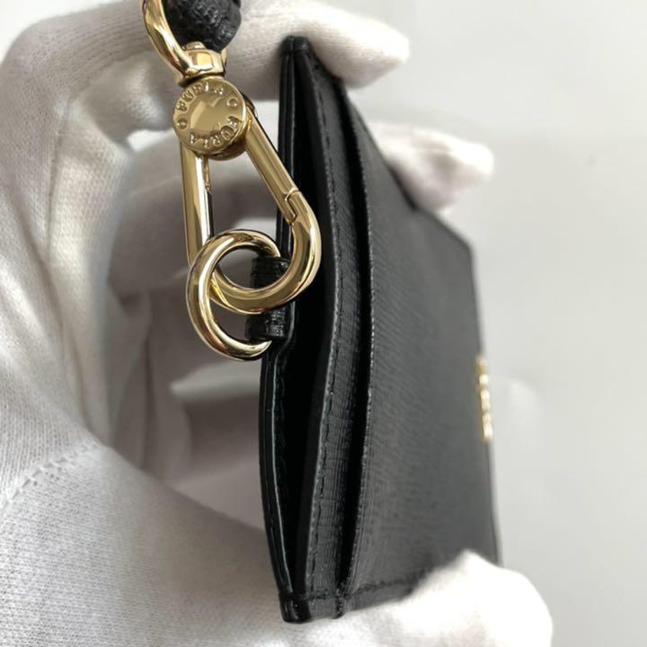 7820円 【メーカー再生品】 美品 フルラ FURLA カードホルダー バッジホルダー パスケース 黒 7820円 【メーカー再生品】 美品 フルラ FURLA カードホルダー バッジホルダー パスケース 黒