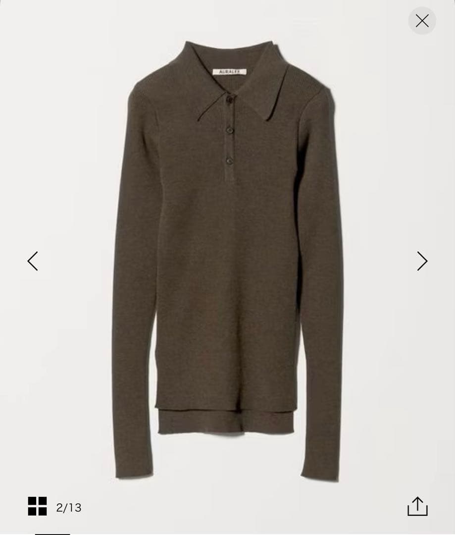 SUPER FINE WOOL HIGH GAUGE RIB KNIT POLO