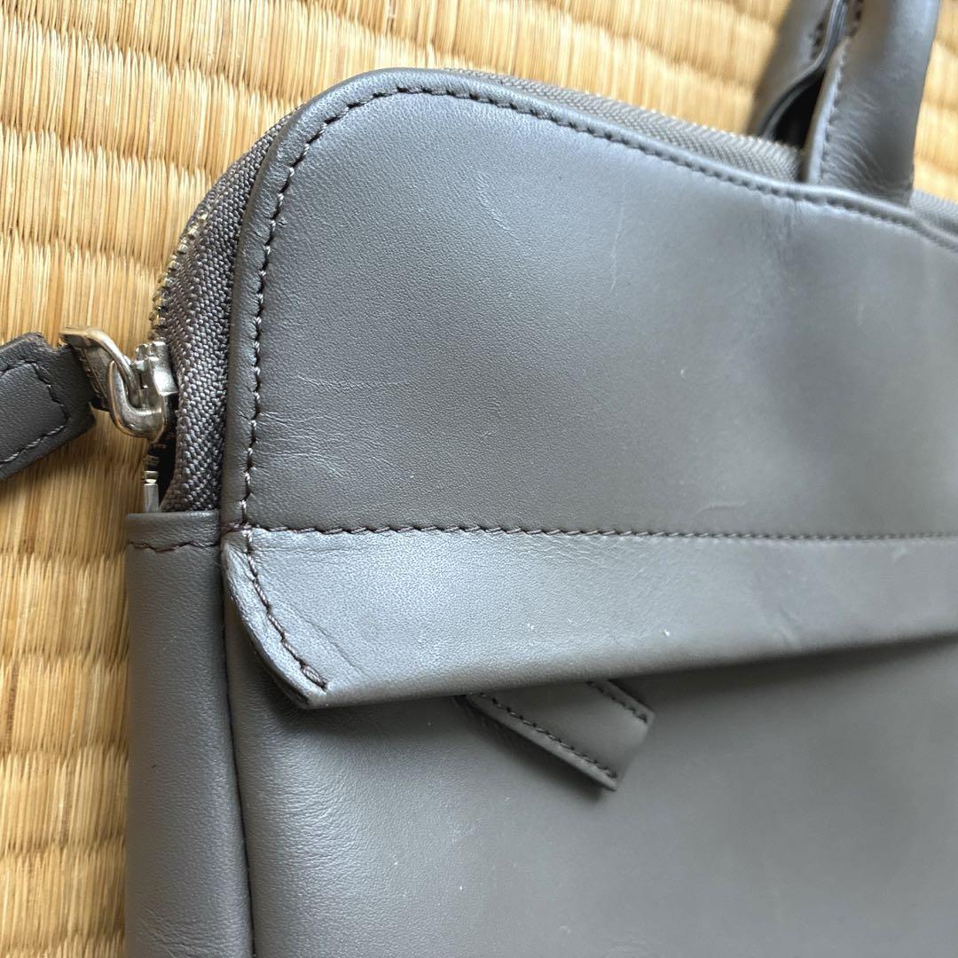 TRION ビジネスバッグ 本革 ダークグレー SA112 A4サイズ メンズ