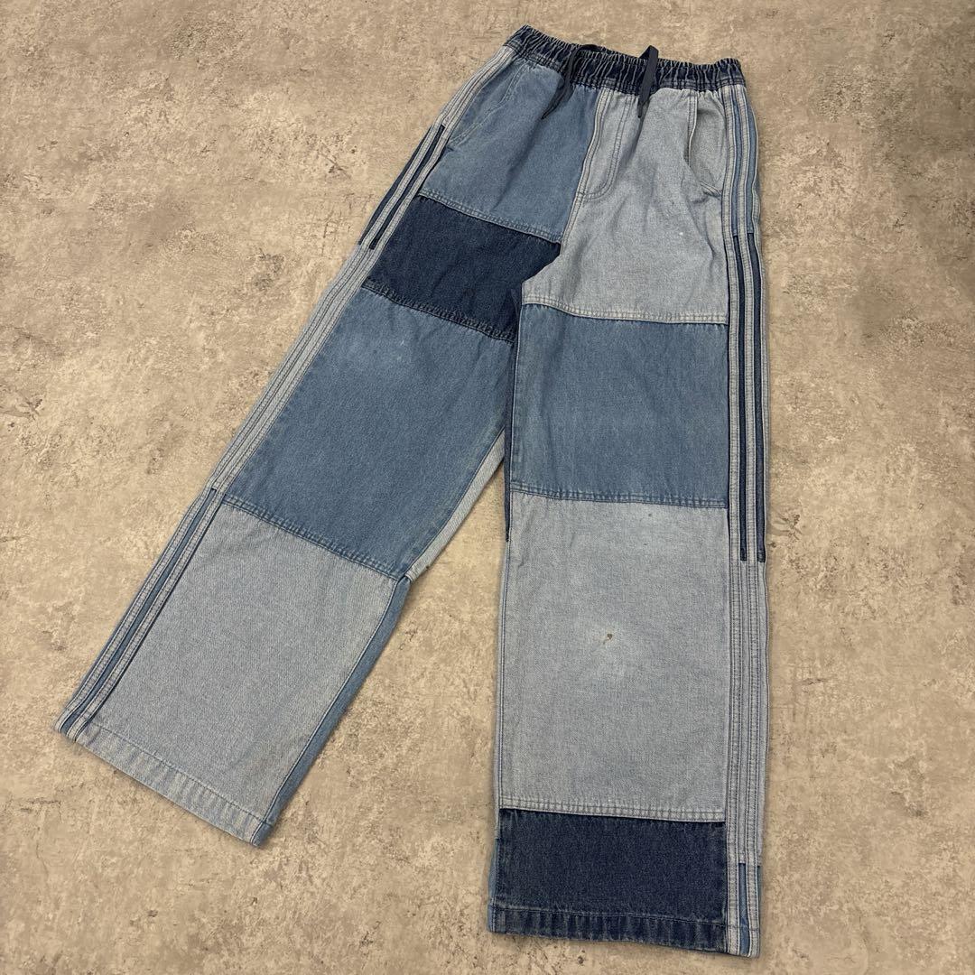 ⭐️新品⭐️adidas×KSENIASCHNAIDER パッチワークデニム M アディダス KSENIASCHNAIDER パッチワークジーンズ - ブラック