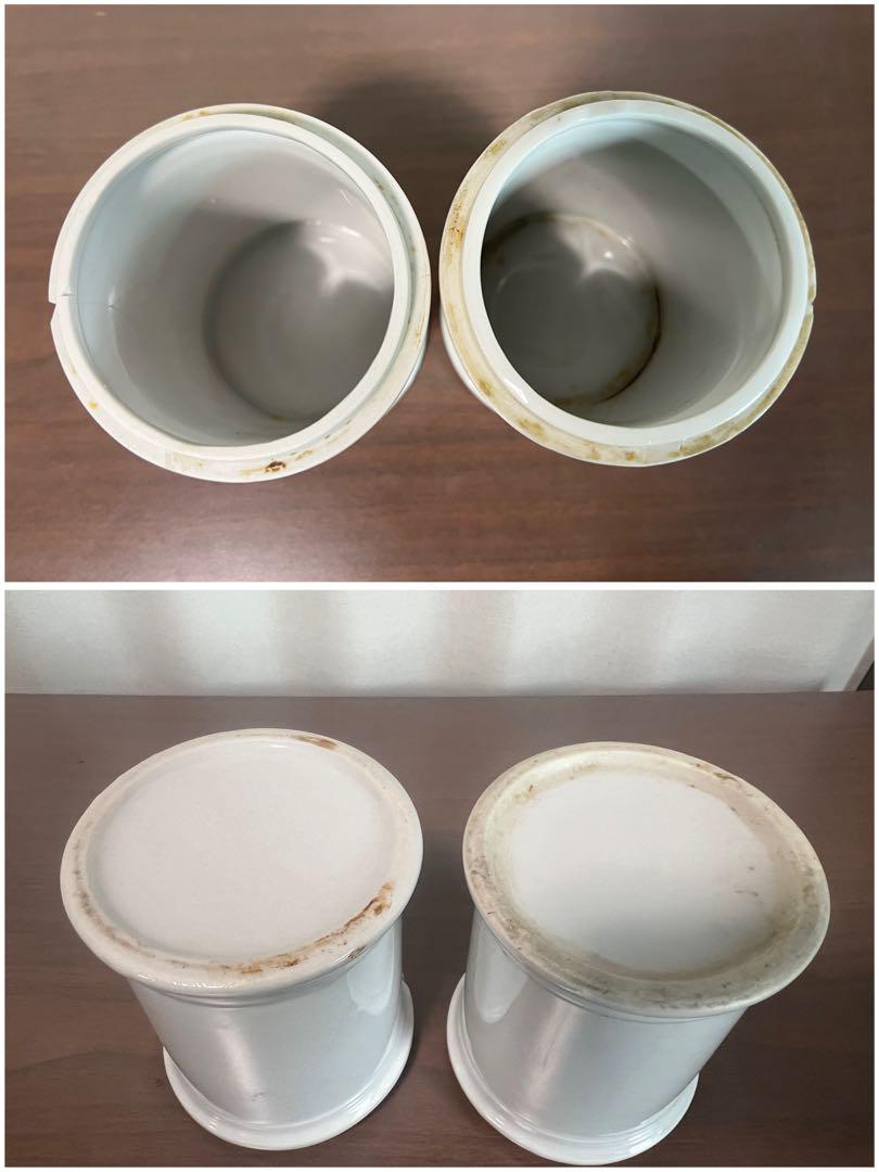 O-1591】軟膏瓶 陶器 白磁 小物入れ キャニスター 診療所 昭和