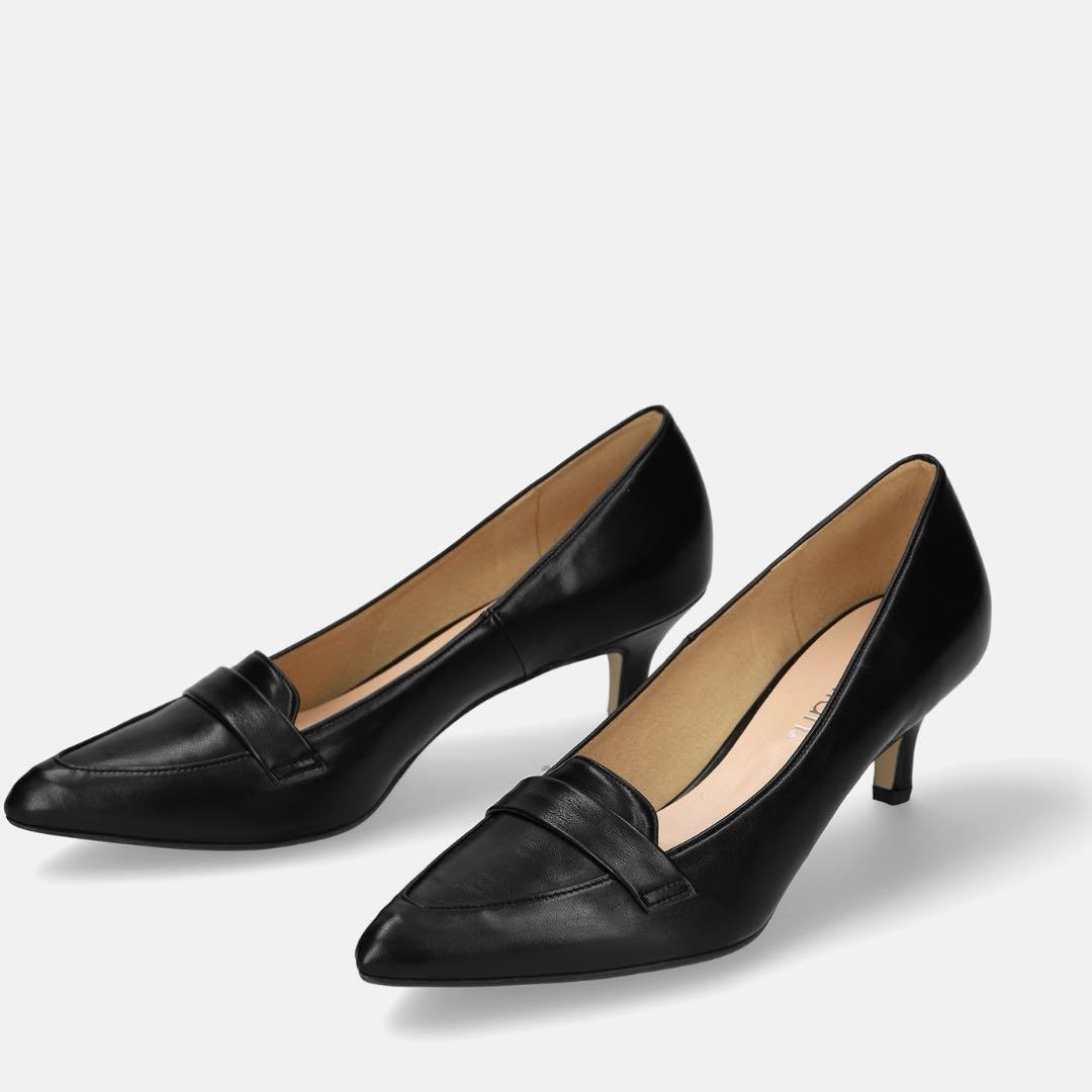 【美品】MAMIAN ローファースタイルパンプス　ブラック