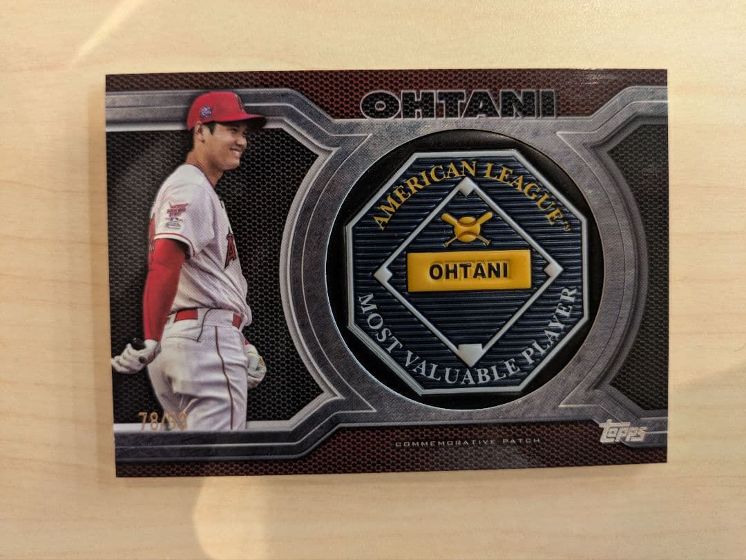 Shohei Ohtani MVPパッチカード 版
