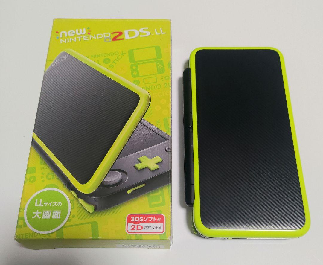 new Nintendo 2DS LL ブラック/ライム - メルカリ