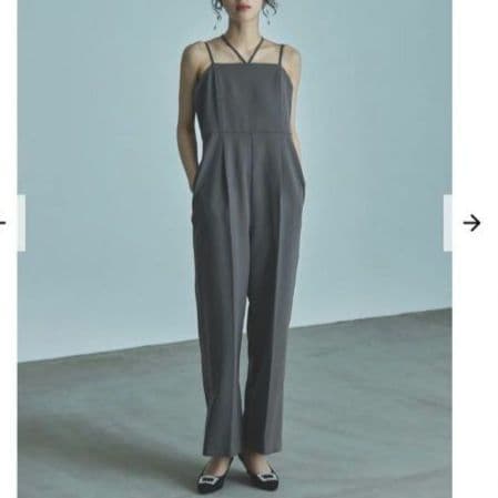 niana ANDRESD ダブルクロスオールインワン パンツドレス LL niana