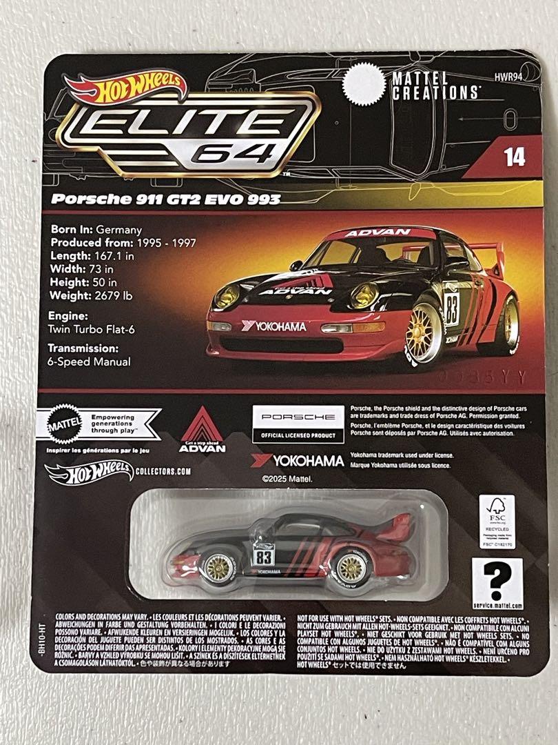 ミニカー Hot Wheels Porsche 911 GT2 EVO 993