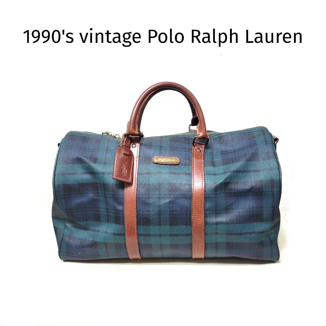 【本物保証】 希少 90's vintage RALPH LAUREN 中型 ボストンバッグ - メルカリ バッグ
