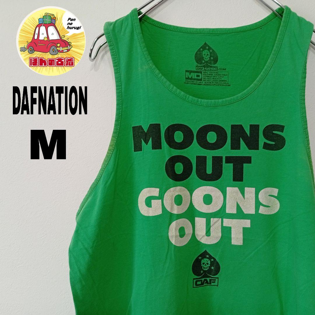 90s　USA古着 DAFNATION タンクトップ　M　グリーン