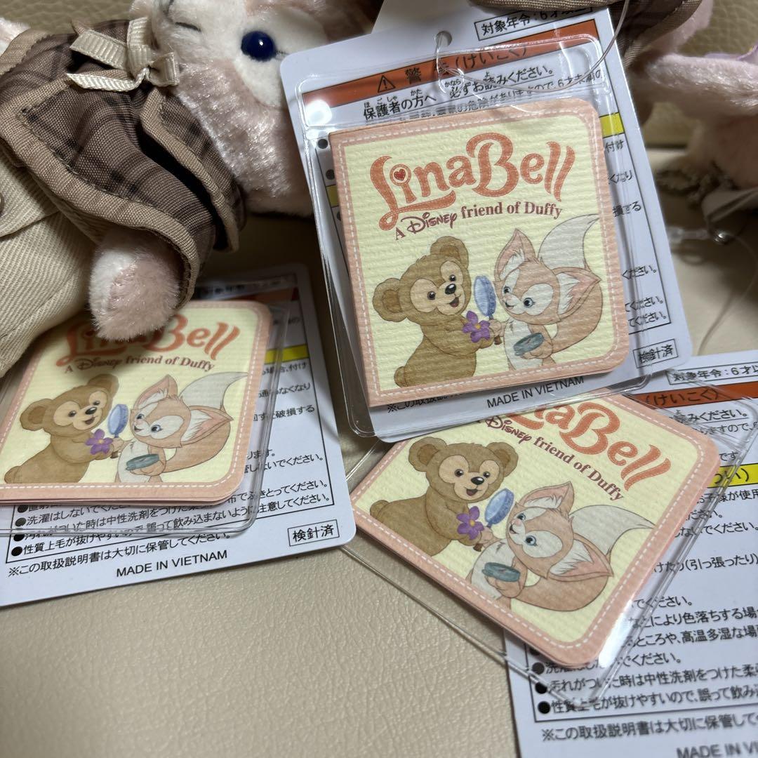 ディズニーシー限定　リーナベル　ぬいぐるみバッジ　3体　探偵　新品 リーナベル ぬいぐるみバッジ 探偵 ダッフィー＆フレンズ