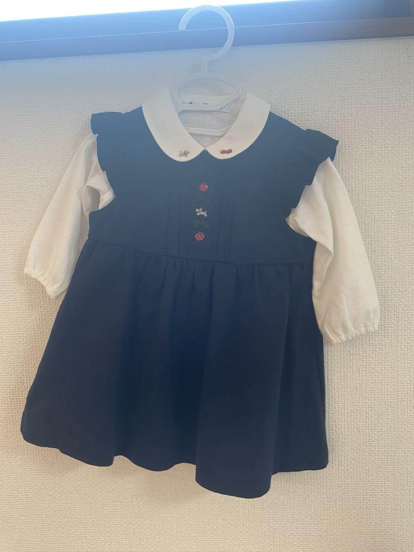 美品】現行品 familiar ジャンパースカート ブラウス セット 80