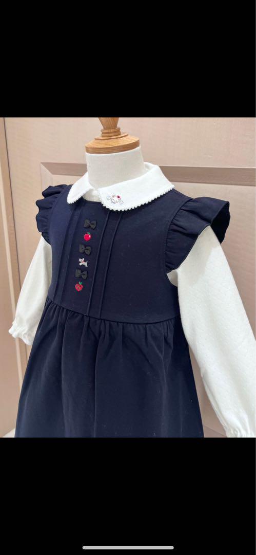 【美品】現行品 familiar ジャンパースカート ブラウス セット 80 美品】現行品 familiar ジャンパースカート ブラウス セット 80