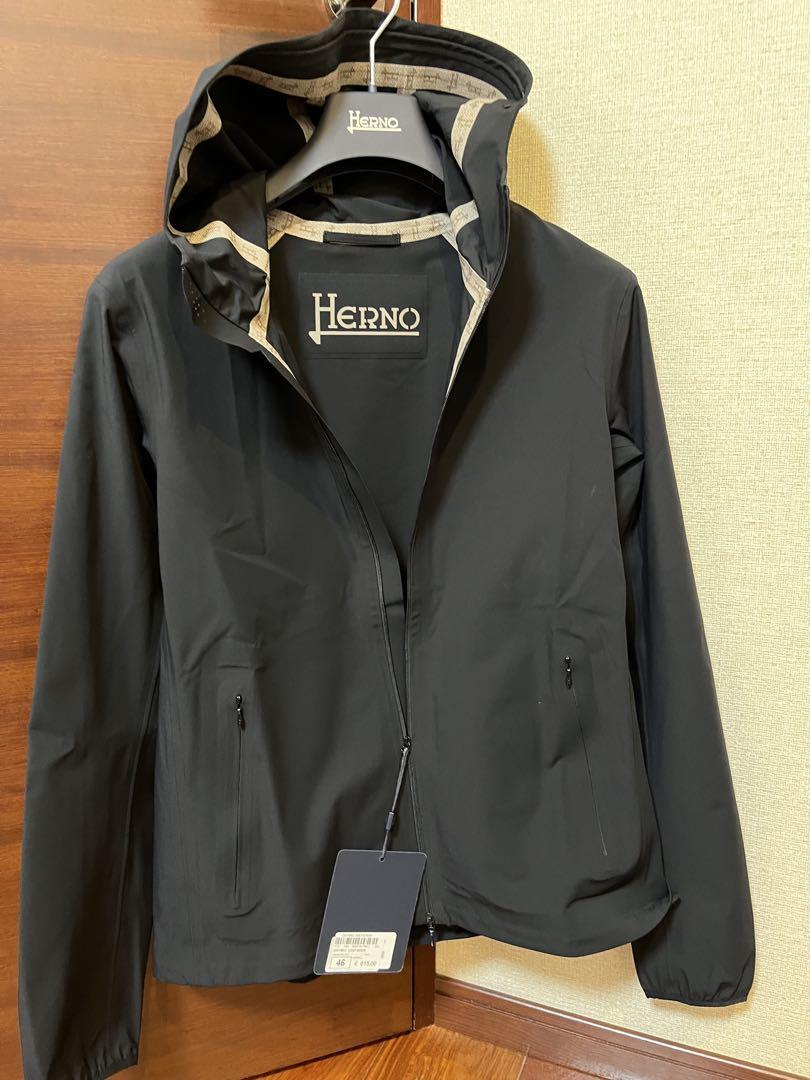 【新品・未使用】Herno ヘルノ　フーディーナイロンジャケット　パーカー46