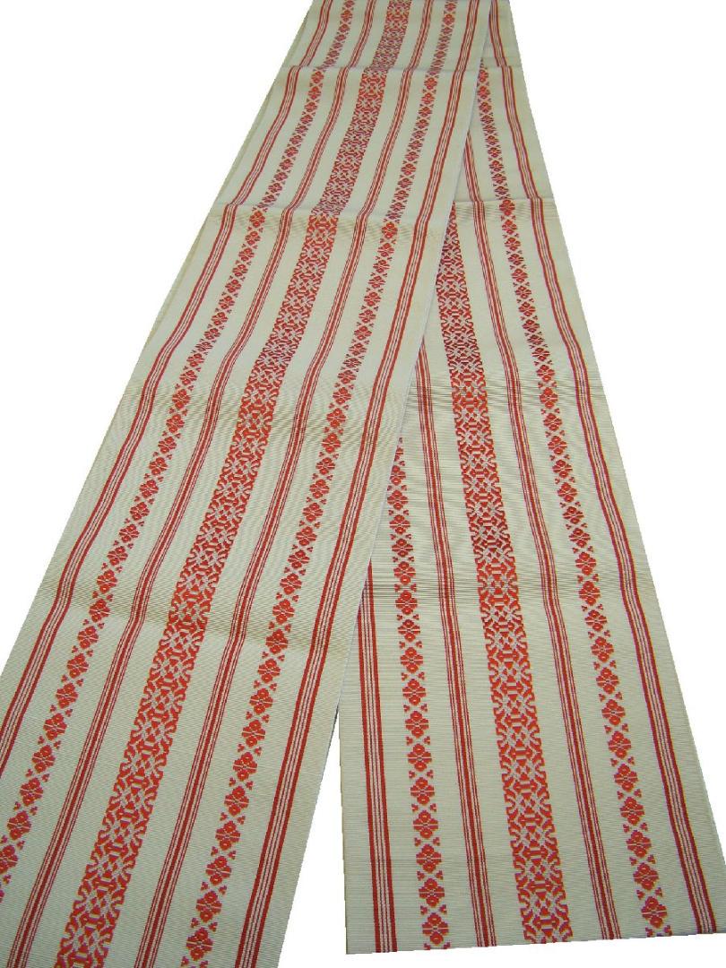 半幅帯 美品 本場 筑前博多織 小袋 四寸帯 正絹 未使用 Ws509