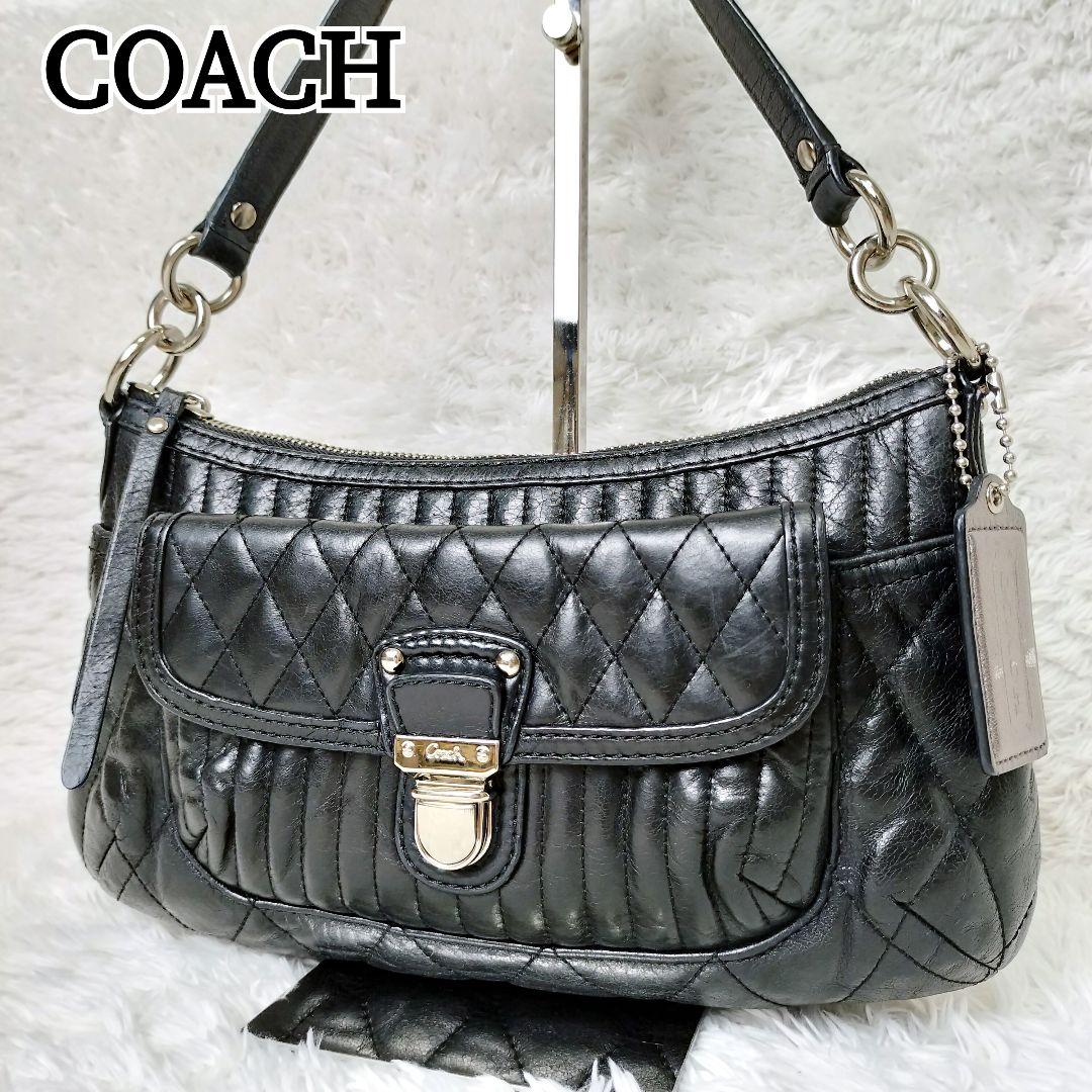 コーチ 19855 Y2K ワンショルダー レザー キルティング シルバー金具COACH