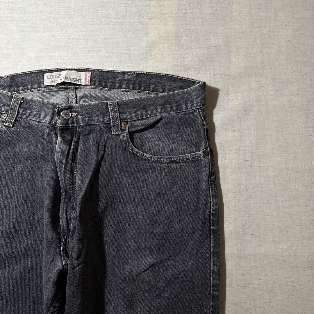 リーバイス Levis 569 黒染め ブラックデニム W38L32 後染め 新品ファッション - リーバイス 569 黒染め ブラックデニム