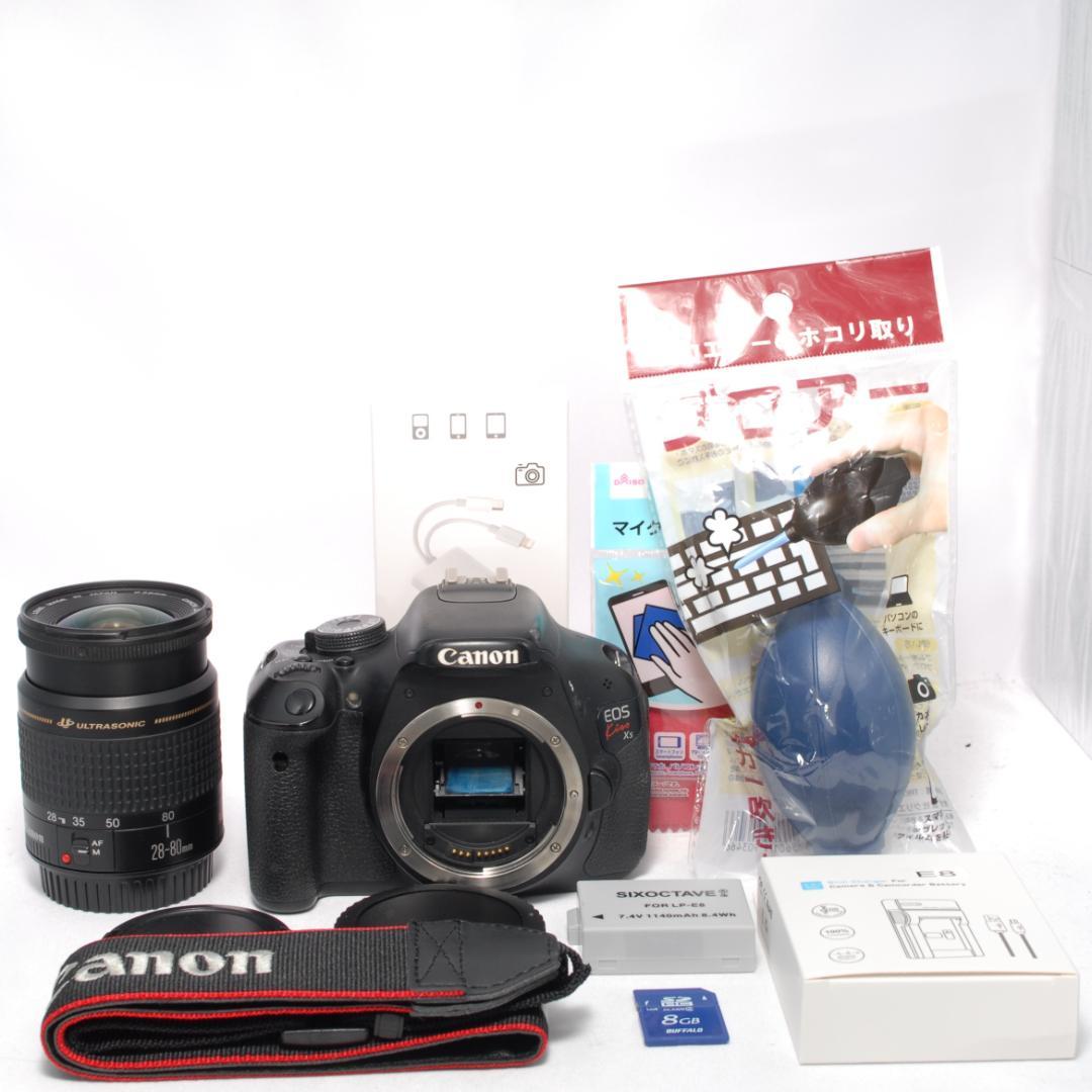 ✨反転液晶・初心者向け✨スマホ転送✨Canon Kiss X5 レンズキット