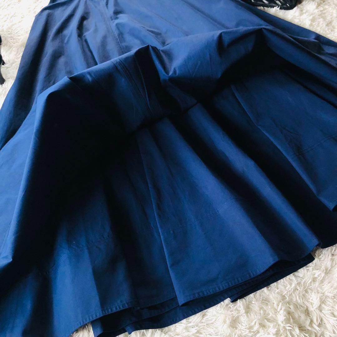 13万✨未使用 ブラミンク タンクマキシワンピース 25年新作 ネイビー 36