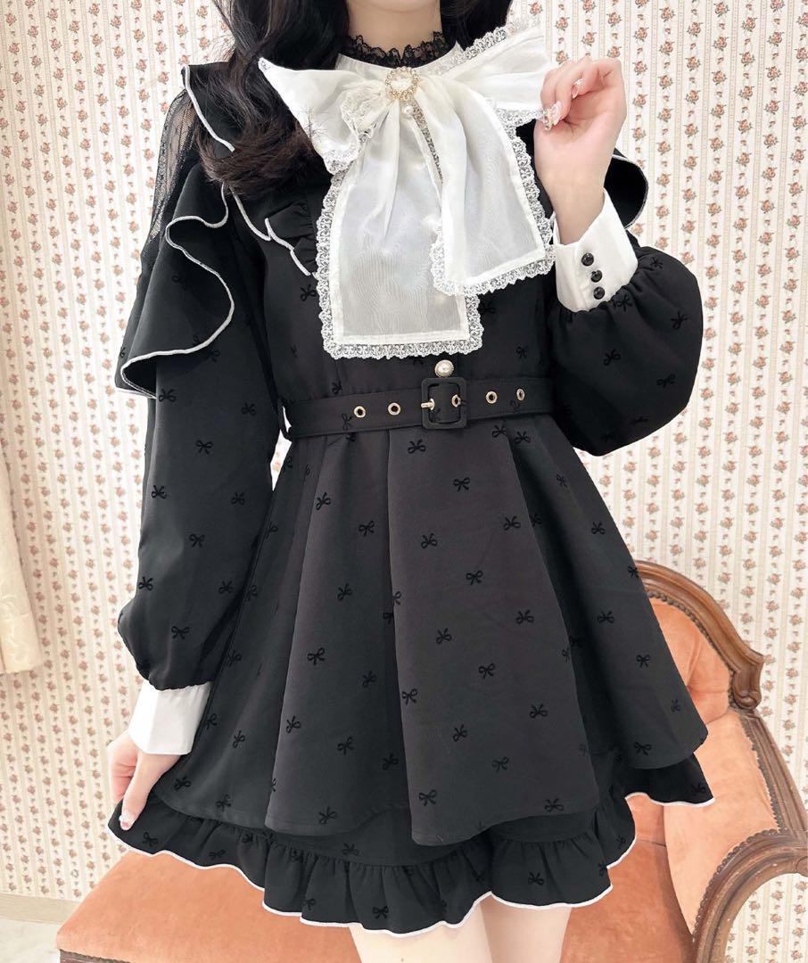 ROJITA リボン柄セットアップ ブラック