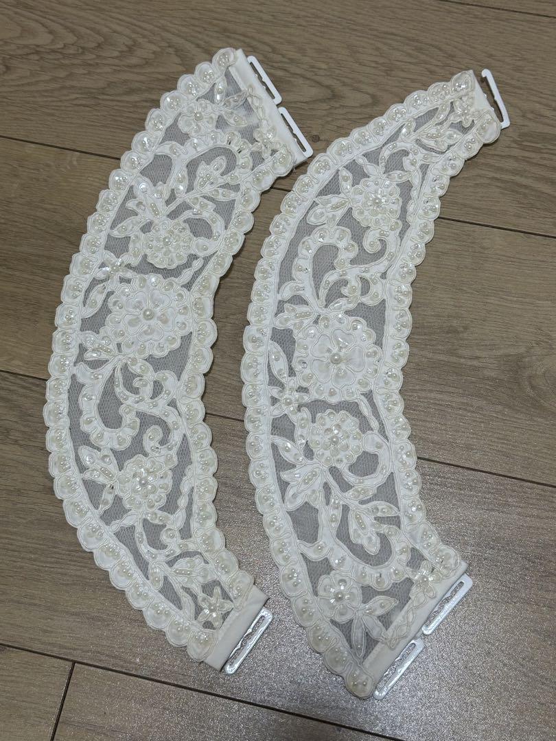 ウェディングドレスセット⭐️ 7~11号2WAYミカドサテン豪華カットレース 画像11
