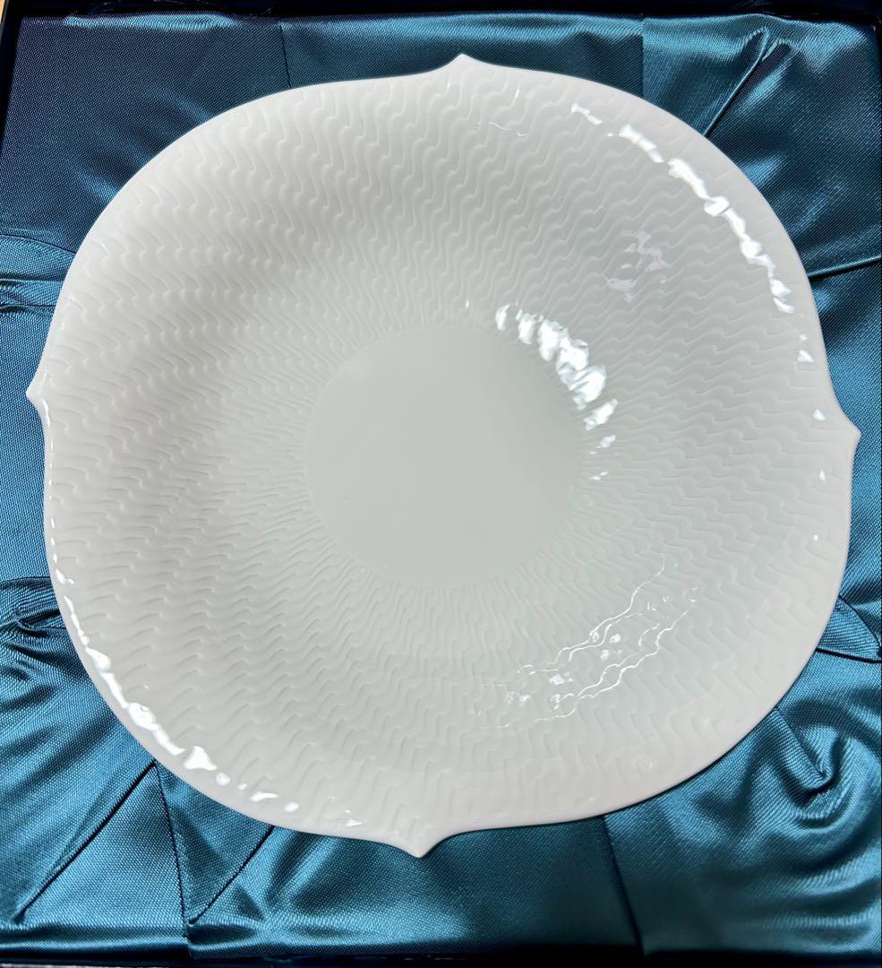 【未使用品】MEISSEN マイセン　波の戯れ ホワイトプレート　箱付き