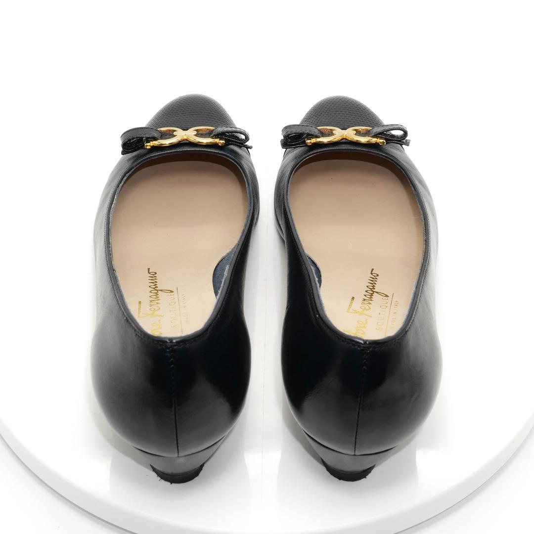 5.5C　SALVATORE FERRAGAMO　濃紺　異素材　ガンチーニ
