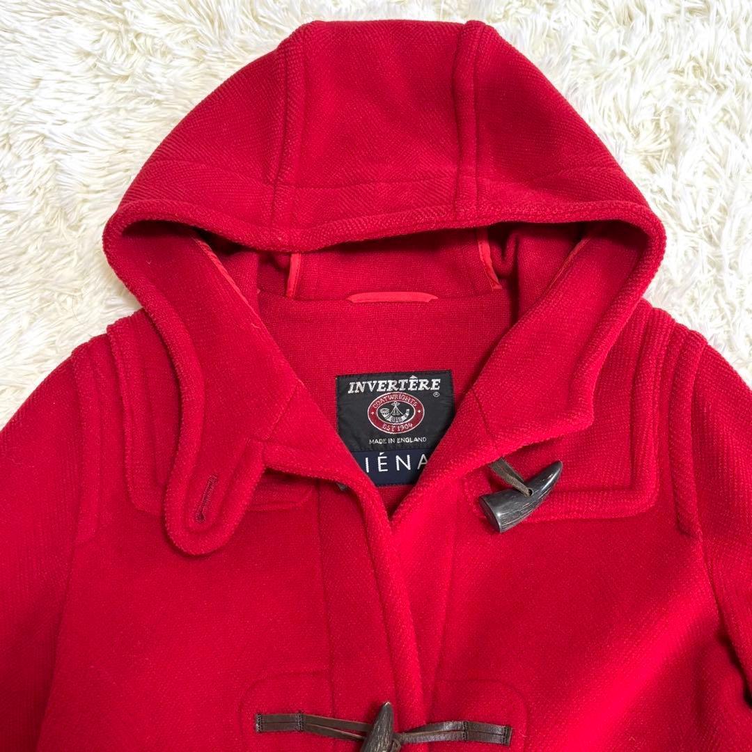 【美品】INVERTERE 別注 IENA ダッフルコート ヘリンボーン 赤 【美品】INVERTERE 別注 IENA ダッフルコート ヘリンボーン 赤