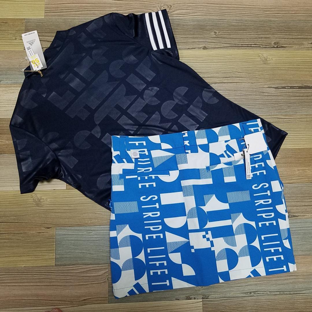 ♥️アディダス⭐adidas GOLF セットアップ スカート＆モック 紺 新品