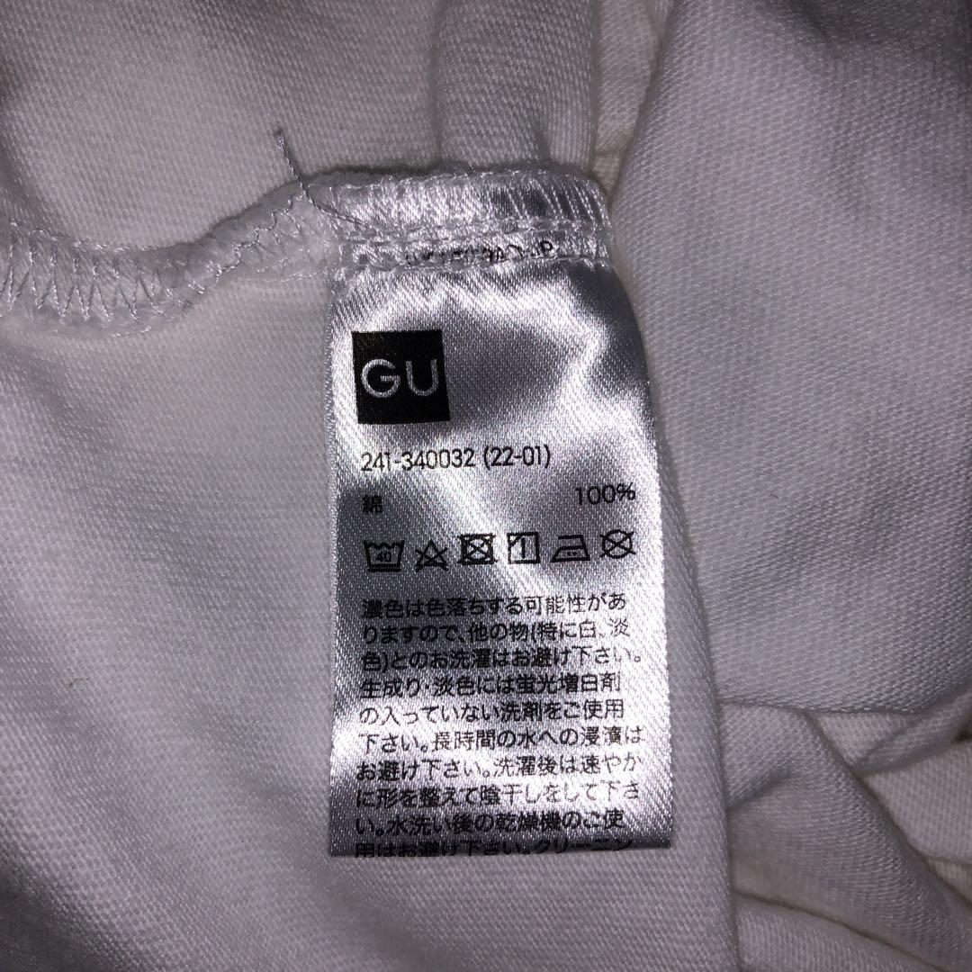 ジーユー　半袖Tシャツ　【M】　白　シンプル　定番　カットソー　レディース