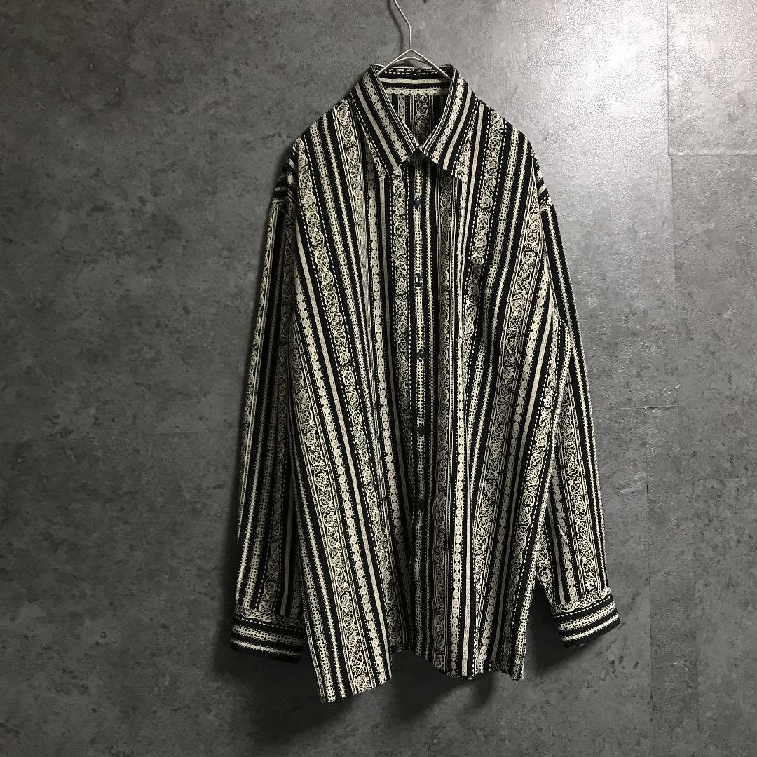 本物保証SALE 古着 ユニセックス モード レトロ RM2TK-m40831920010 80s〜90s デッドストック級 柄シャツ 新品超特価