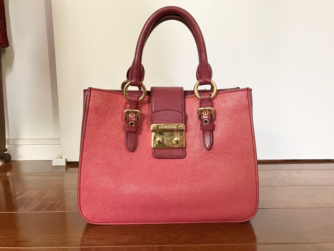 miumiu 2wayハンドバッグ マドラス ピンク 美品 miumiu 2wayハンドバッグ マドラス ピンク 美品