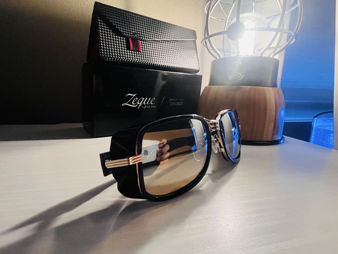 Zeque サングラス ブラウンレンズ ブラックフレーム
