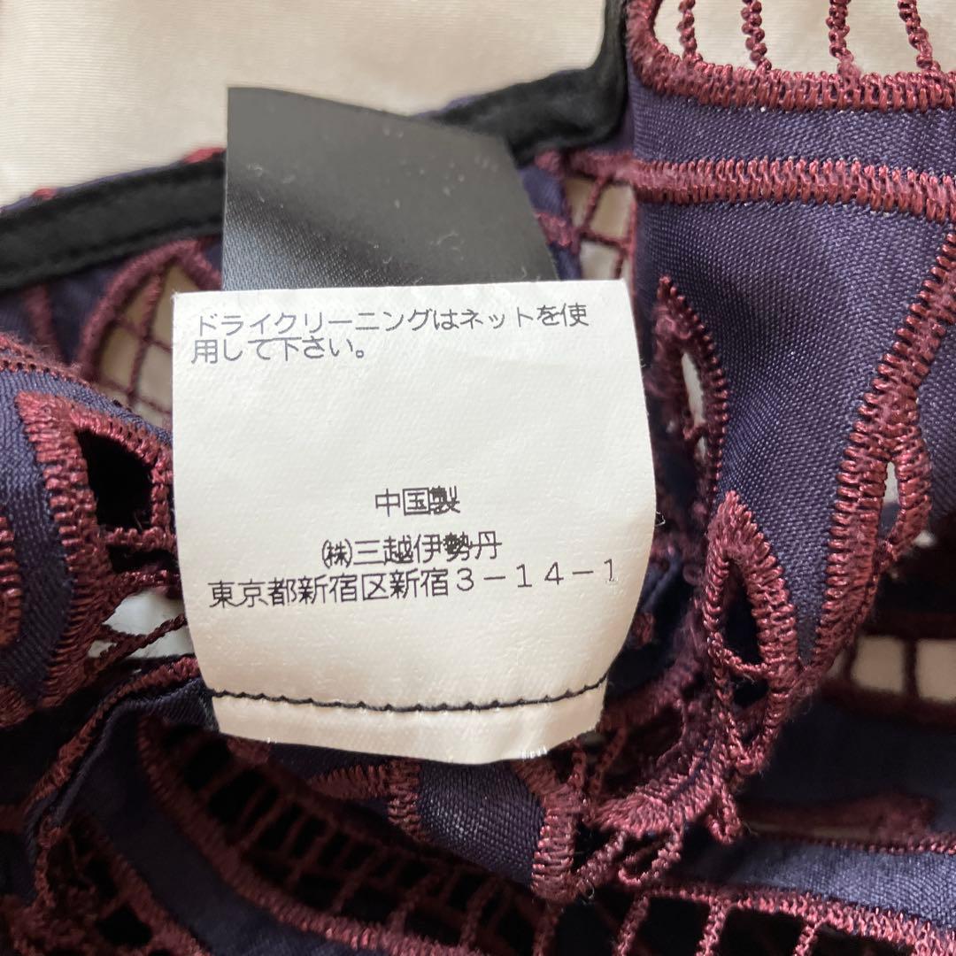 セルフポートレートSELF-portraitレース半袖ブラウストップスUK8