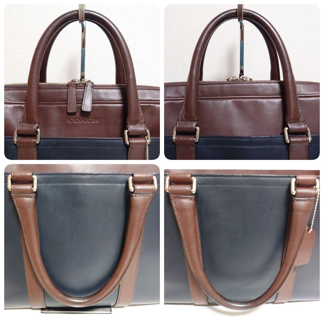 COACH コーチ ビジネスバッグ 2way オールレザー B4収納 メンズ