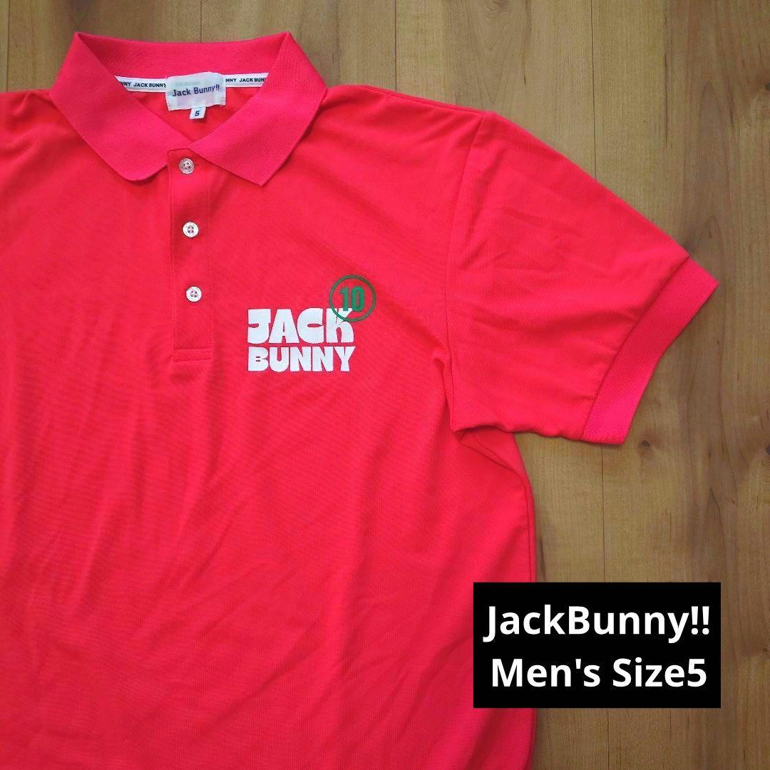JACKBUNNY メンズシャツ サイズ5 美品】ジャックバニー JackBunny ポロシャツ メンズ サイズ5