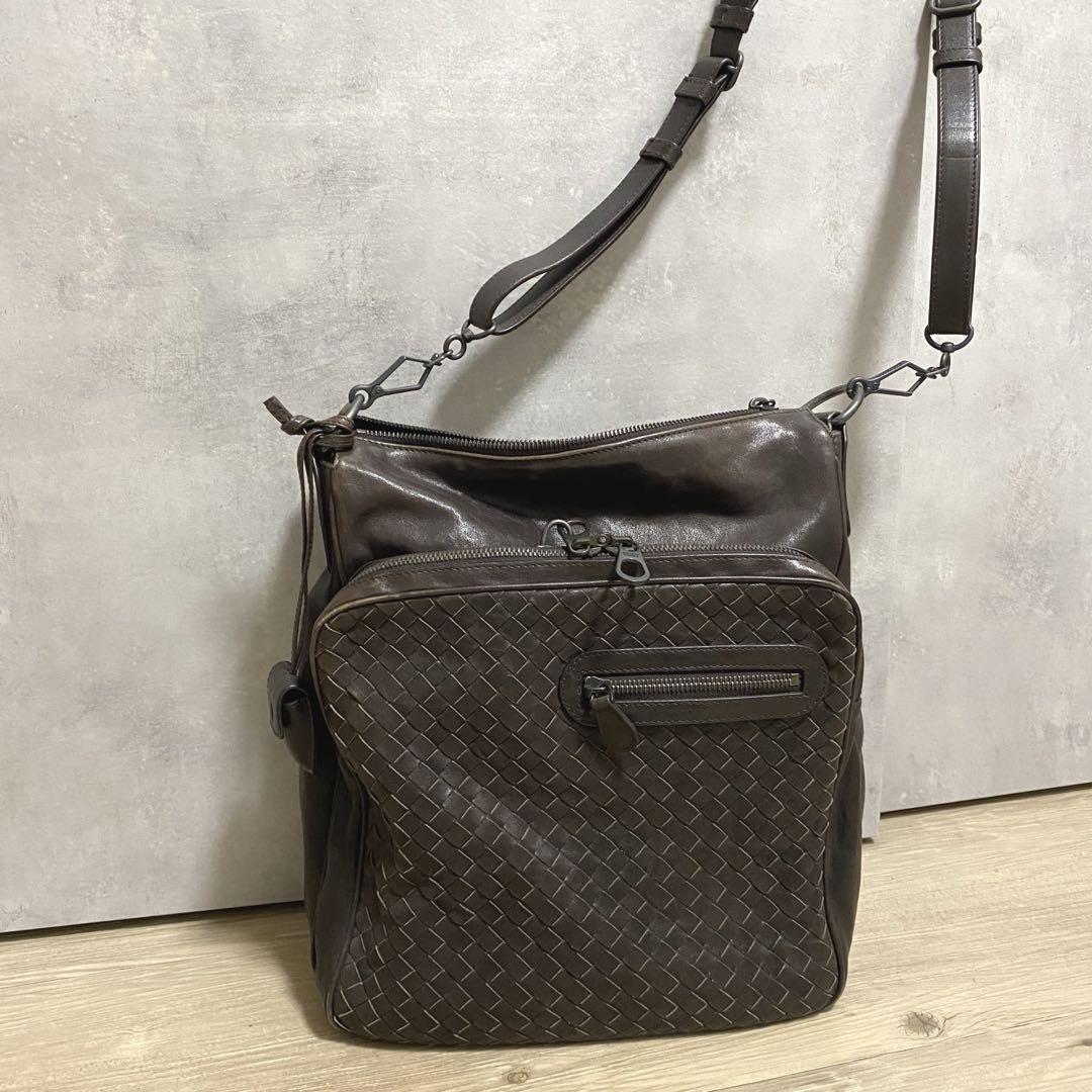 Bottega Veneta ダークブラウン ショルダーバッグ - バッグ低
