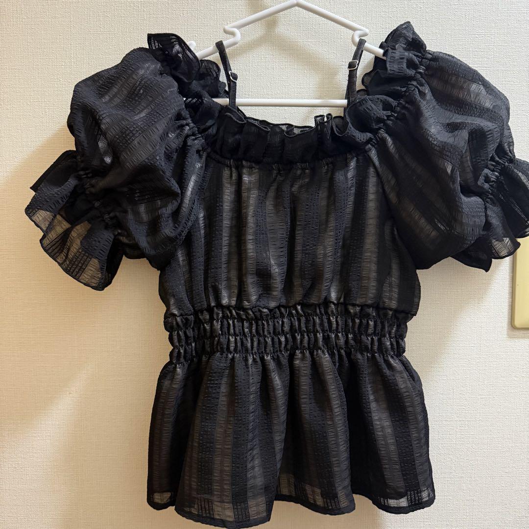dazzlin（ダズリン）の「シアーチェックフリルTOPS（シャツ