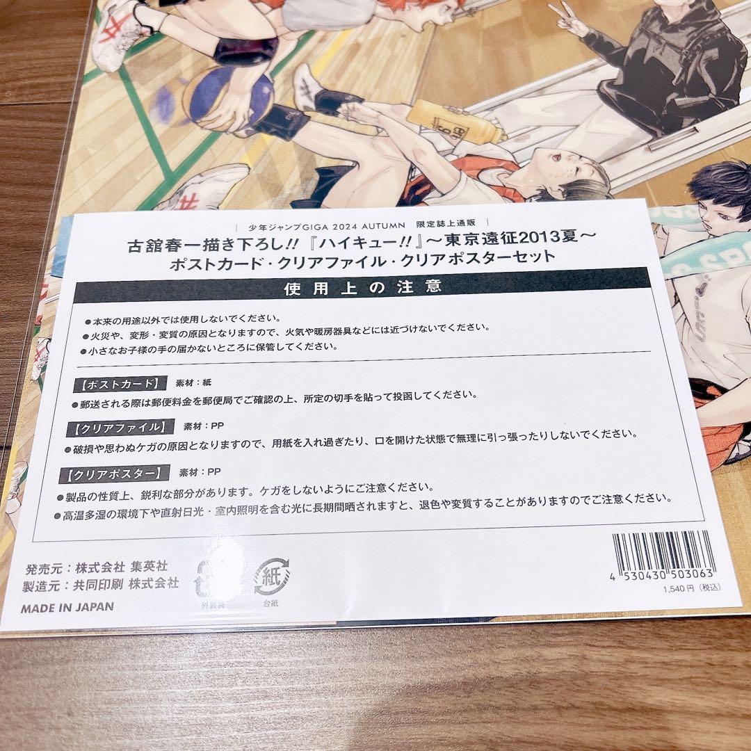 ハイキュー‼︎ 東京遠征2013夏 クリアポスター 古舘春一