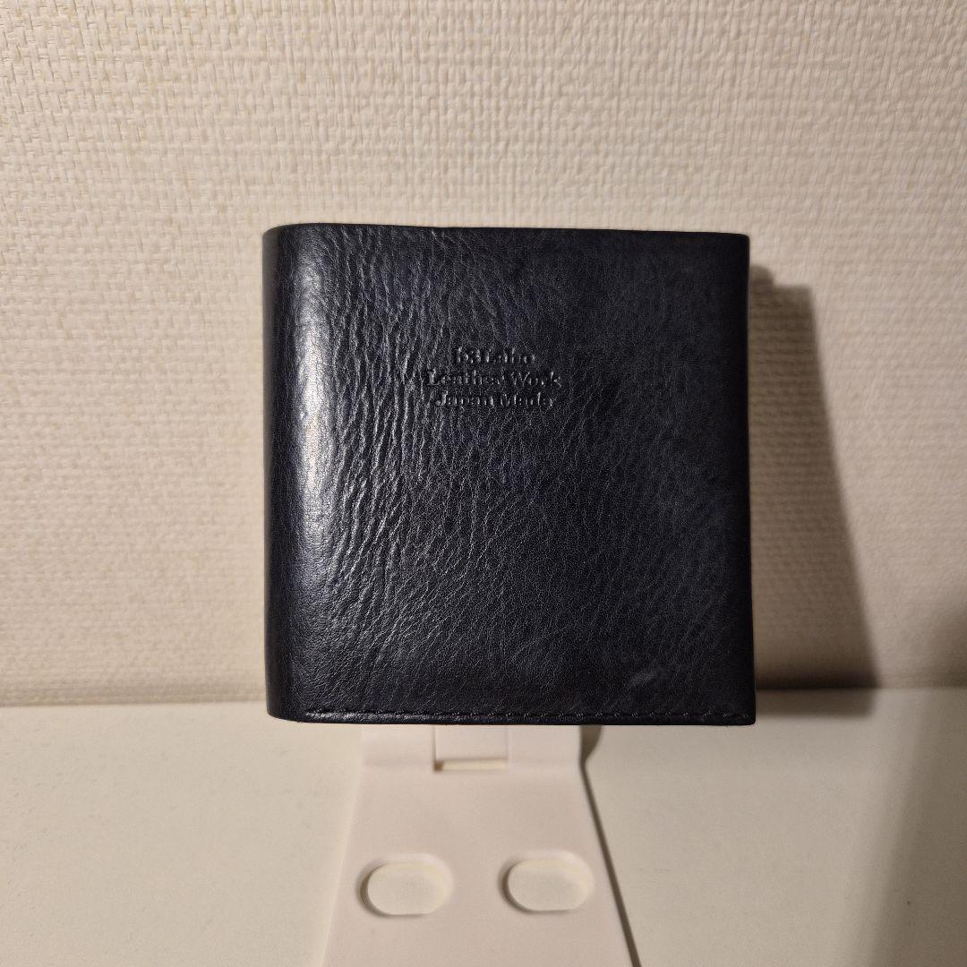b3labo 二つ折り財布 ネイビーやや傷や汚れあり