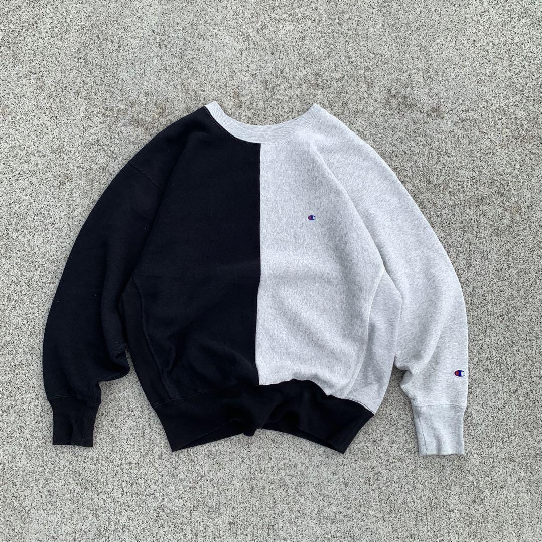 champion reverse weave two tone スウェット