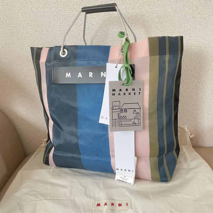 のある 未使用MARNI ストライプバッグ完売ナイトブルー a7Wrw-m40844343059 ります