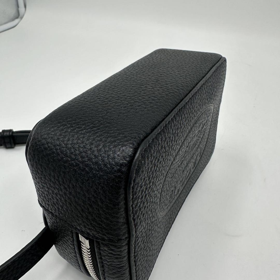 【極美品】ラコステ　CROCO CREWフルグレインレザーウエストバッグ
