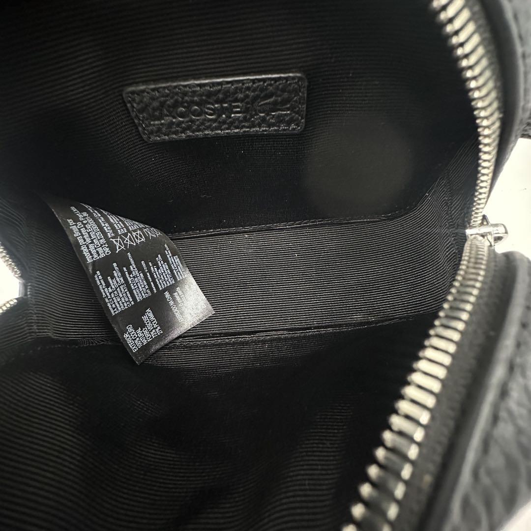【極美品】ラコステ　CROCO CREWフルグレインレザーウエストバッグ