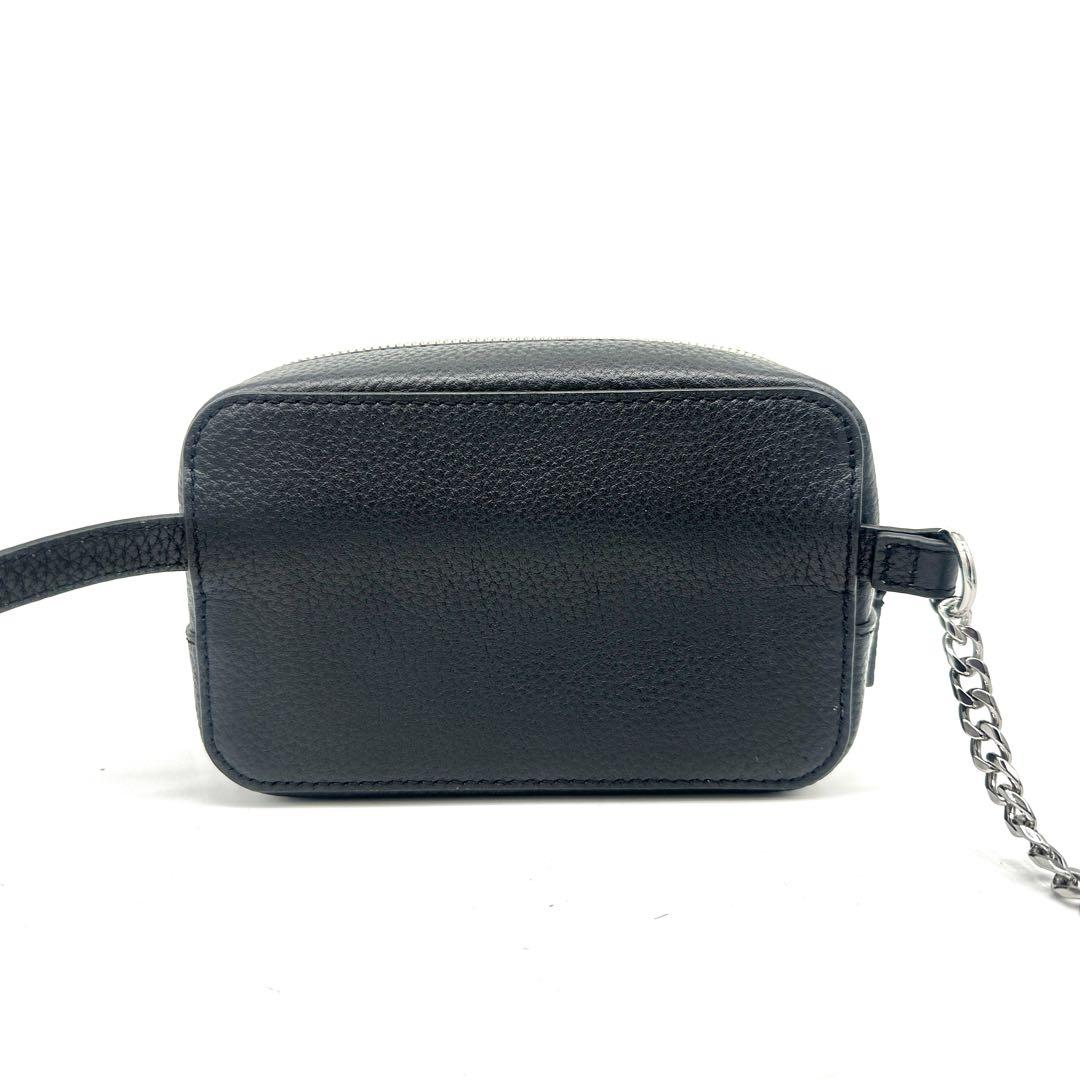 【極美品】ラコステ　CROCO CREWフルグレインレザーウエストバッグ